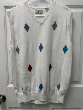 Mens Southern Pines Sweater Vest Diamond Pattern Golf